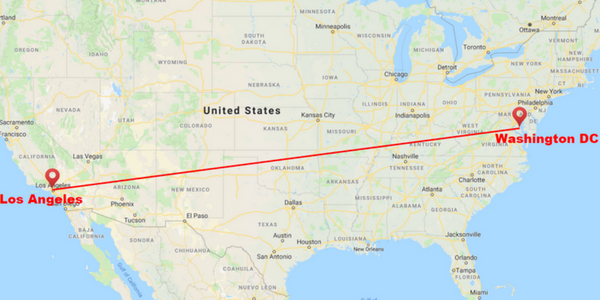 round trip flights from washington dc to lax